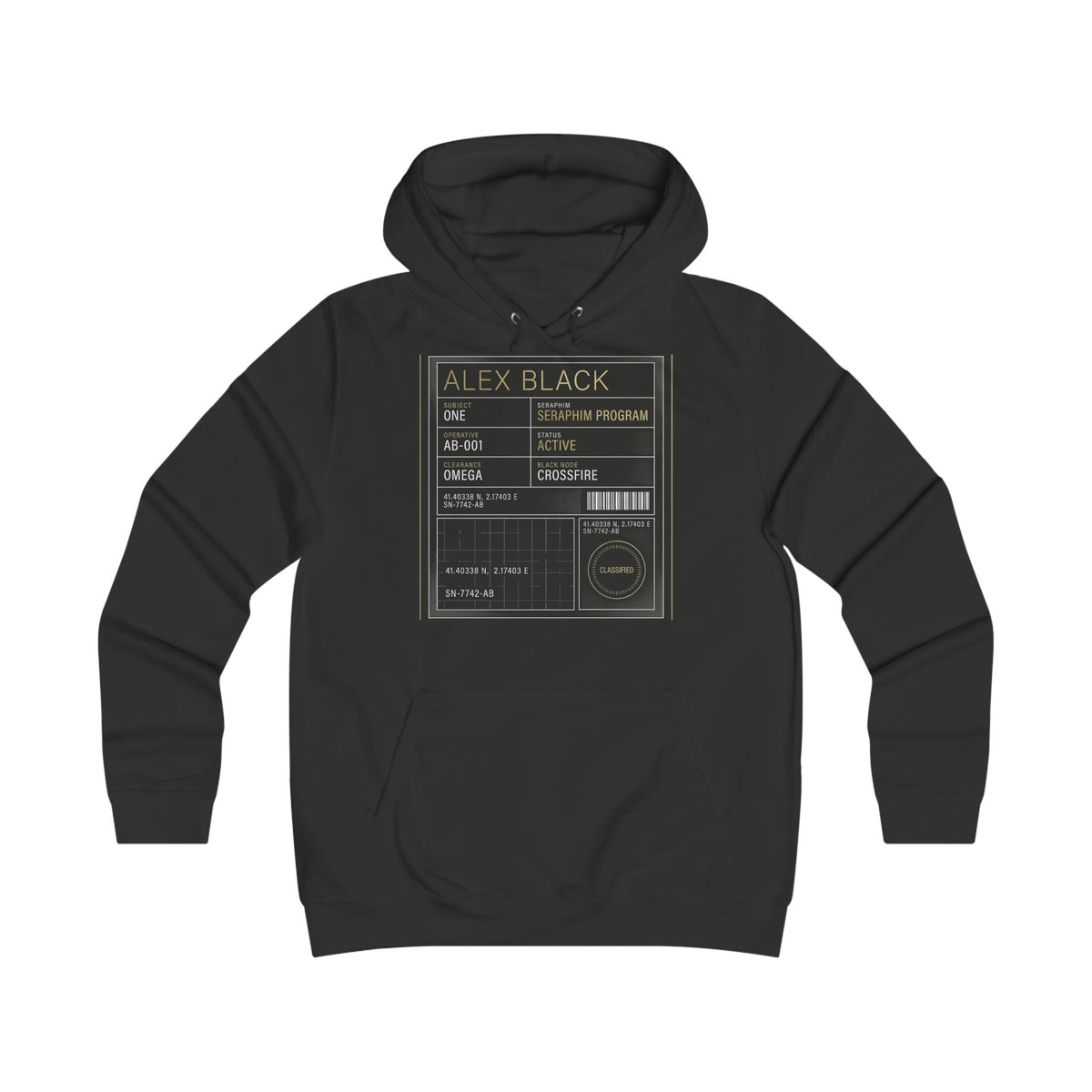 College Library Card Hoodie — Vintage Library Card Design
