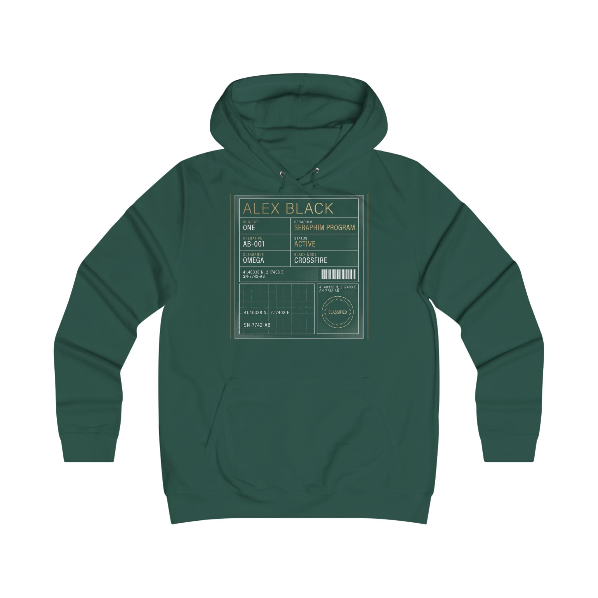 College Library Card Hoodie — Vintage Library Card Design