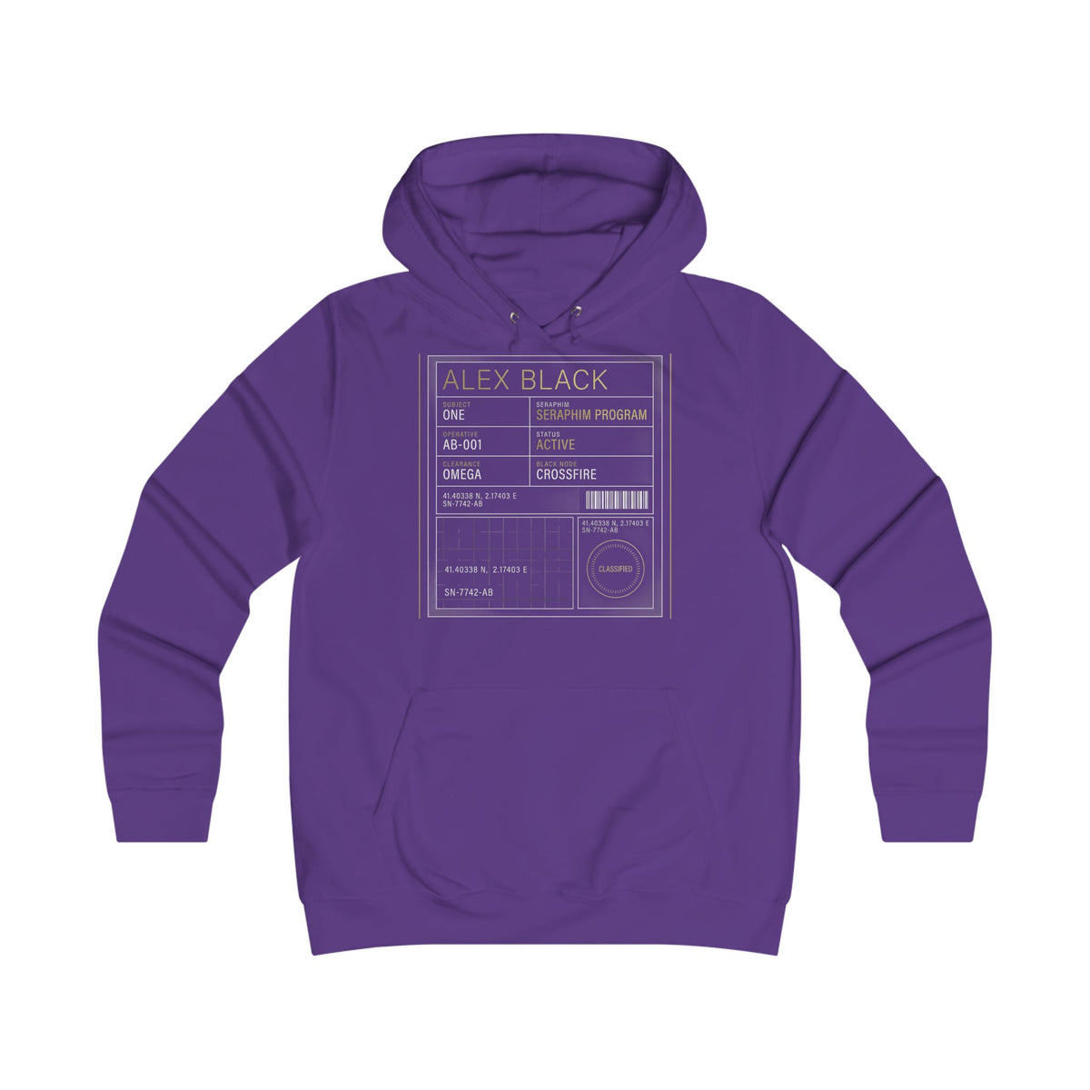 College Library Card Hoodie — Vintage Library Card Design