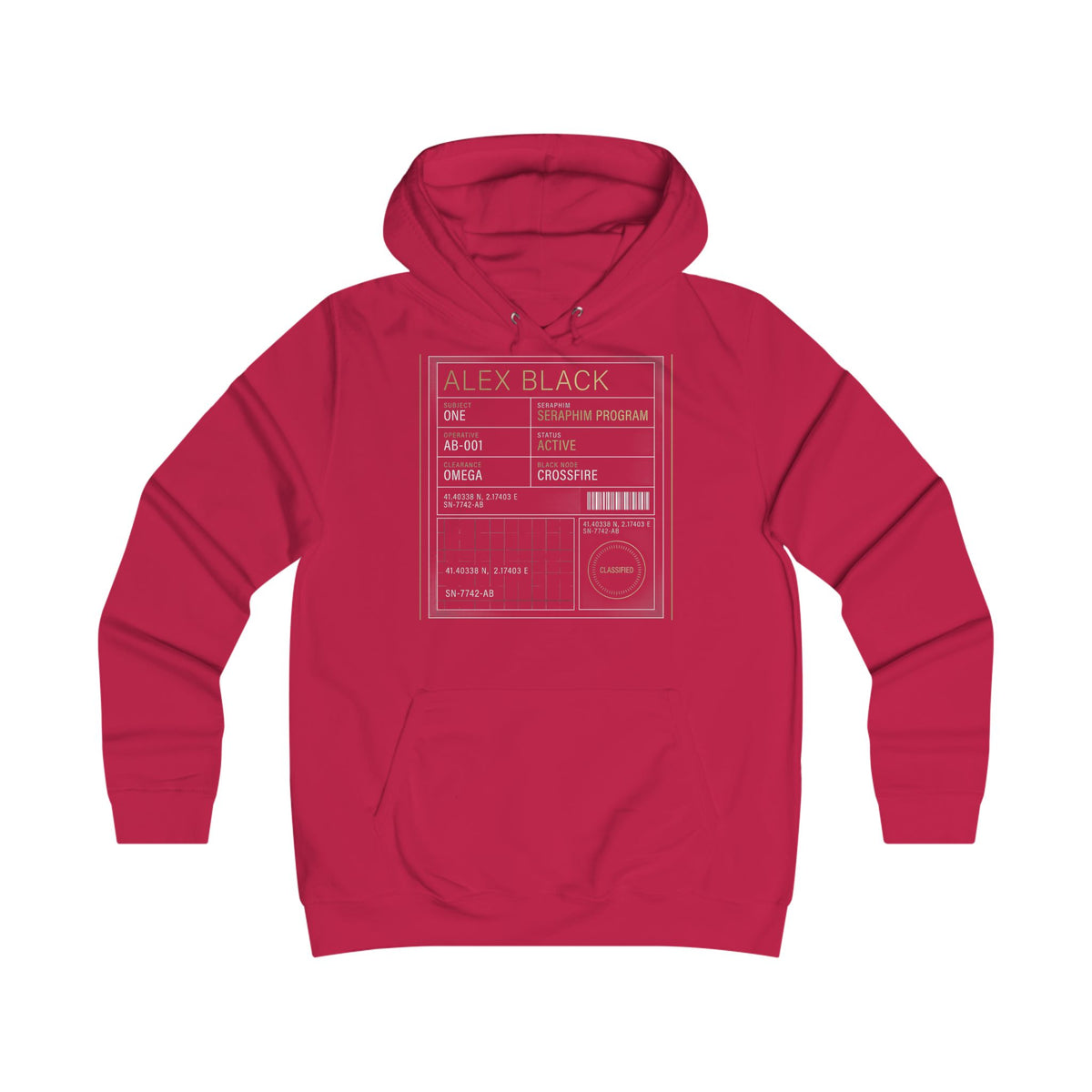 College Library Card Hoodie — Vintage Library Card Design