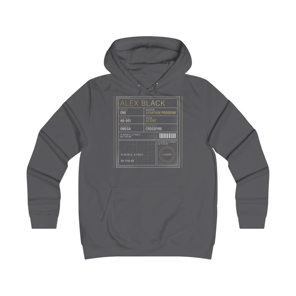 College Library Card Hoodie — Vintage Library Card Design