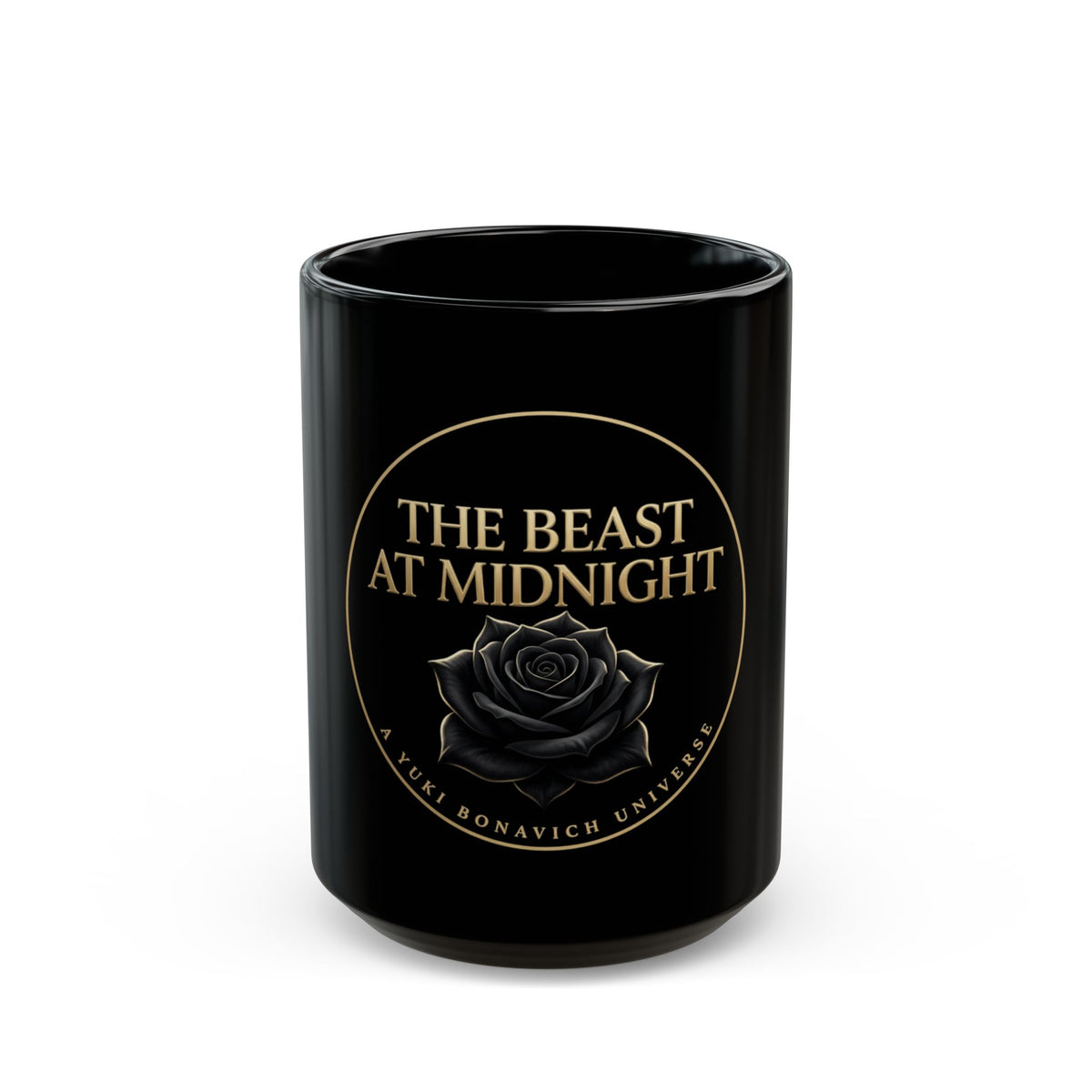 The Beast at Midnight Black Mug — Gothic Rose Coffee Cup