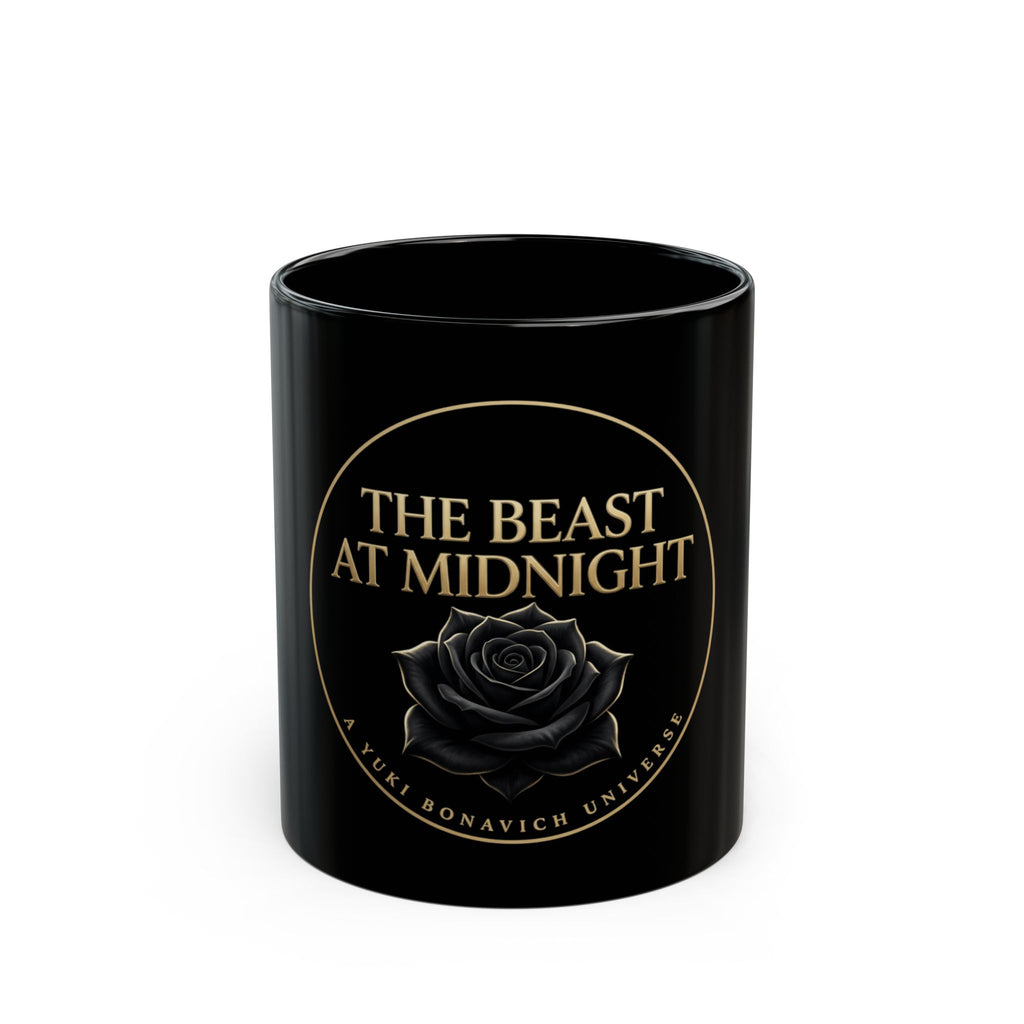 The Beast at Midnight Black Mug — Gothic Rose Coffee Cup