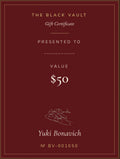 The Black Vault Gift Certificate