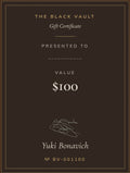The Black Vault Gift Certificate